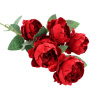 Цветы искусств. HTIC66 Пионовидная роза PVC/полиэстр 61см красный																			